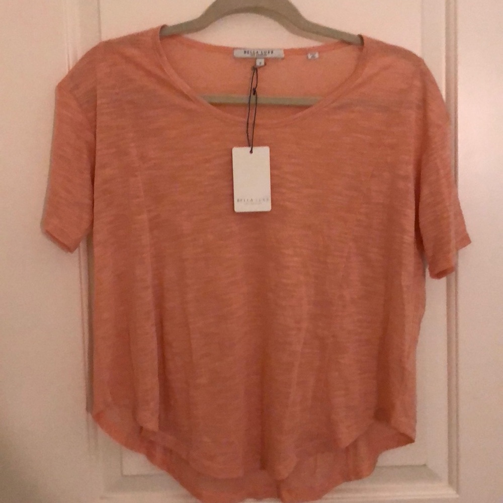 Peach crop top